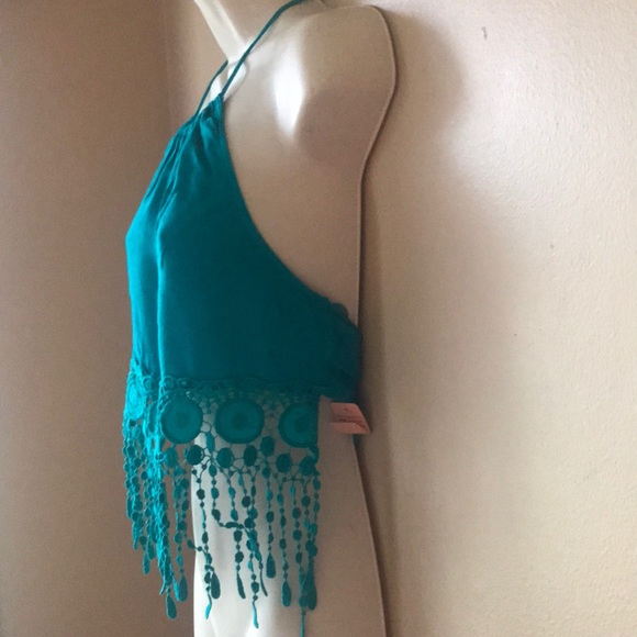 Boho halter top with fringes NWT - Picture 3 of 8